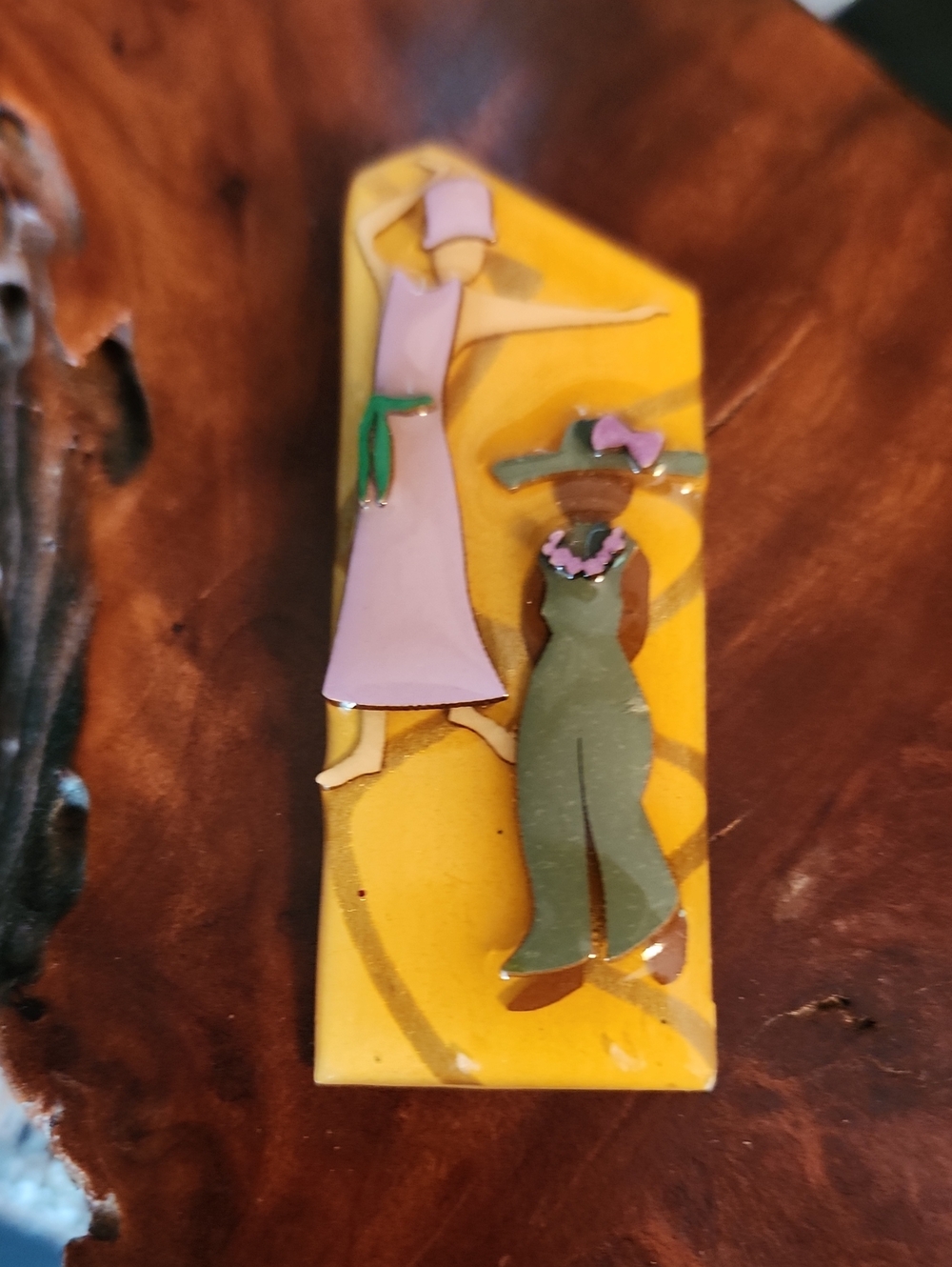 Woman Pins By Lucinda Art Brooch EUC
